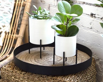 S/2 Metal Planters On Stand