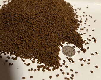 Premium "Hi Intensity Color Enhancing & Growth"   2 mm Sinking Pellet  Cichlid Koi Cory Pleco Tropical Fish Food  "