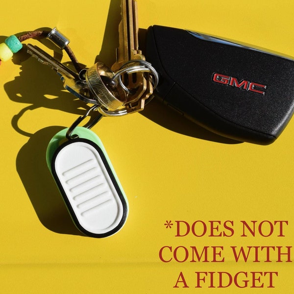 Fidget Holder Keychain - 3D Printed Slider Carrier for The Pill and MEGA (2 Sizes)