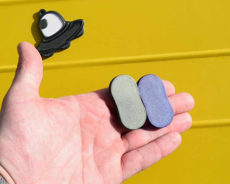Galaxy Fidget Slider - 3D Printed Sparkle Finish Fidget - MozzieMakes3D image 4