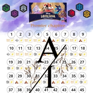 Trackers suivi jeu de cartes Lorcana Chapitre 1
