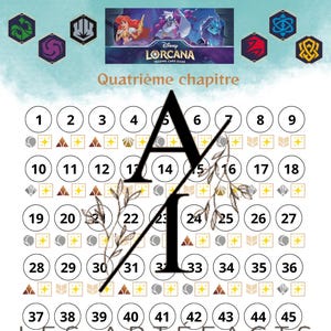Trackers suivi jeu de cartes Lorcana Chapitre 4
