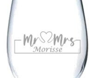 Verre à vin Mariage