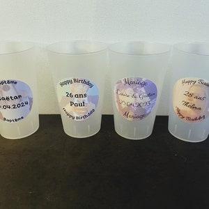 Eco-coppa personalizzata con foto matrimonio battesimo compleanno
