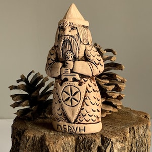 The Slavic god Perun. Ceramic idol