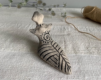 A museum replica. Ceramic Venus. The goddess of the Cucuteni.