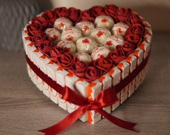 Coffret chocolat Rafaello, coffret cadeau personnalisé, Saint-Valentin, fête des mères, idée cadeau d'anniversaire