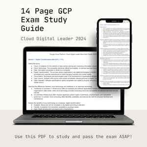 2025 Cloud DigitalLeader Certification Exam Study Guide (14 Seiten) // Google Cloud Plattform // Mit Leichtigkeit die Prüfung bestanden!