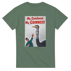 Camiseta My Goodness My Guinness / Divertida camiseta de algodón / Regalo perfecto para los amantes de la cerveza Military Green