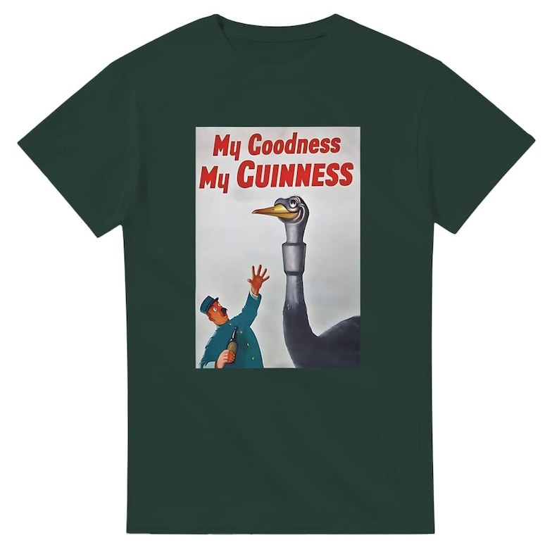 Camiseta My Goodness My Guinness / Divertida camiseta de algodón / Regalo perfecto para los amantes de la cerveza Forest Green
