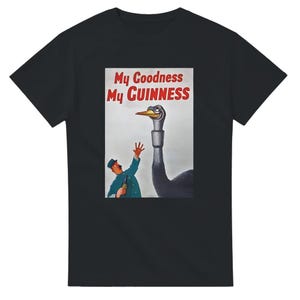 Camiseta My Goodness My Guinness / Divertida camiseta de algodón / Regalo perfecto para los amantes de la cerveza Black