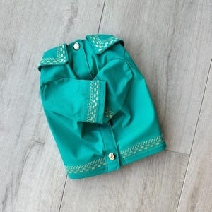 Folk-Inspired Embroidered Pet Shirt – Handmade Cotton Button-Up Shirt for Dogs and Cats – Custom Dog Jacket - Personalized Cat Holiday Coat