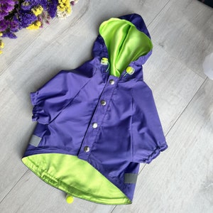 Waterproof Dog Raincoat with Hood. Reflective & Lightweight Pet Jacket. Custom Fit and Personalization. Cat Windbreaker. Dachshund Rain Coat