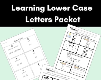 Learning Lowercase Letters
