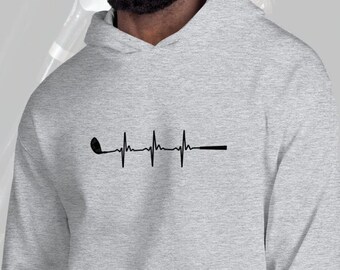 Driver Heartbeat Hoodie Sweatshirt | Golf is Life - Live for Golf - Golf Sweatshirt - Golf Hoodie - Golf Gift - Golf Graphic Hoodie