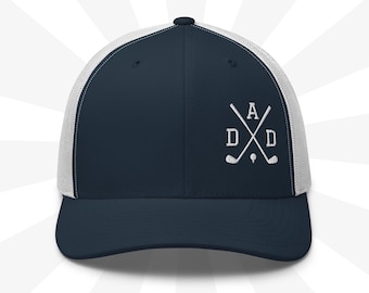 Crossed Golf Clubs Dad Hat – Perfect Gift for Golfing Dads | Dad Hat | Trucker Hat | Fitted Hat