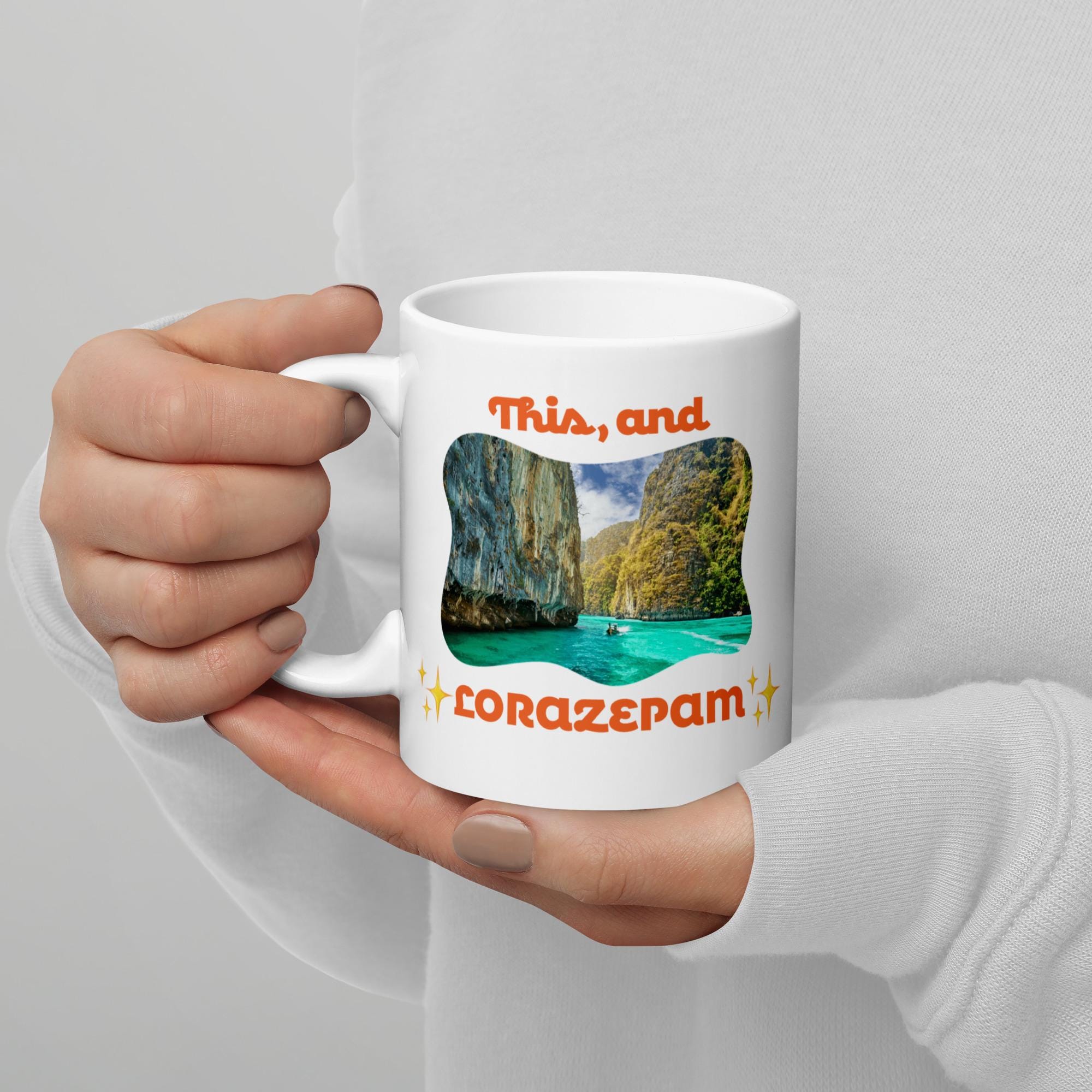 White Lotus Meme Lorazepam Buddhism Thailand Season 3 White Glossy Mug