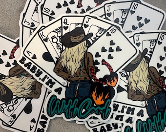 Wild Card Western Sticker: Themed Accessory (3.5 inches)