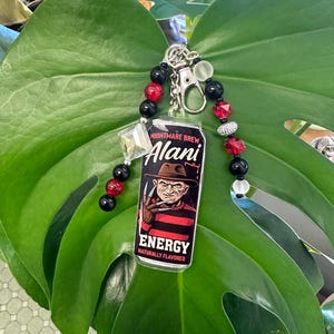Freddy Krueger Horror Themed Keychain, Horror Movie Bag Charm, Halloween Bag Clip