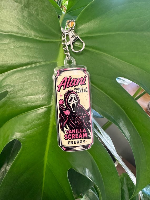 Ghostface Alani Inspired Keychain: Spooky Scream Movie Bag Charm