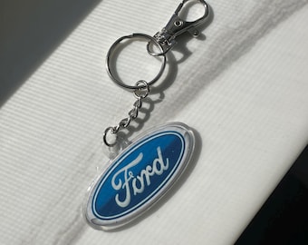 Chaveiro com emblema da Ford, pingente para bolsa com o logotipo da Ford