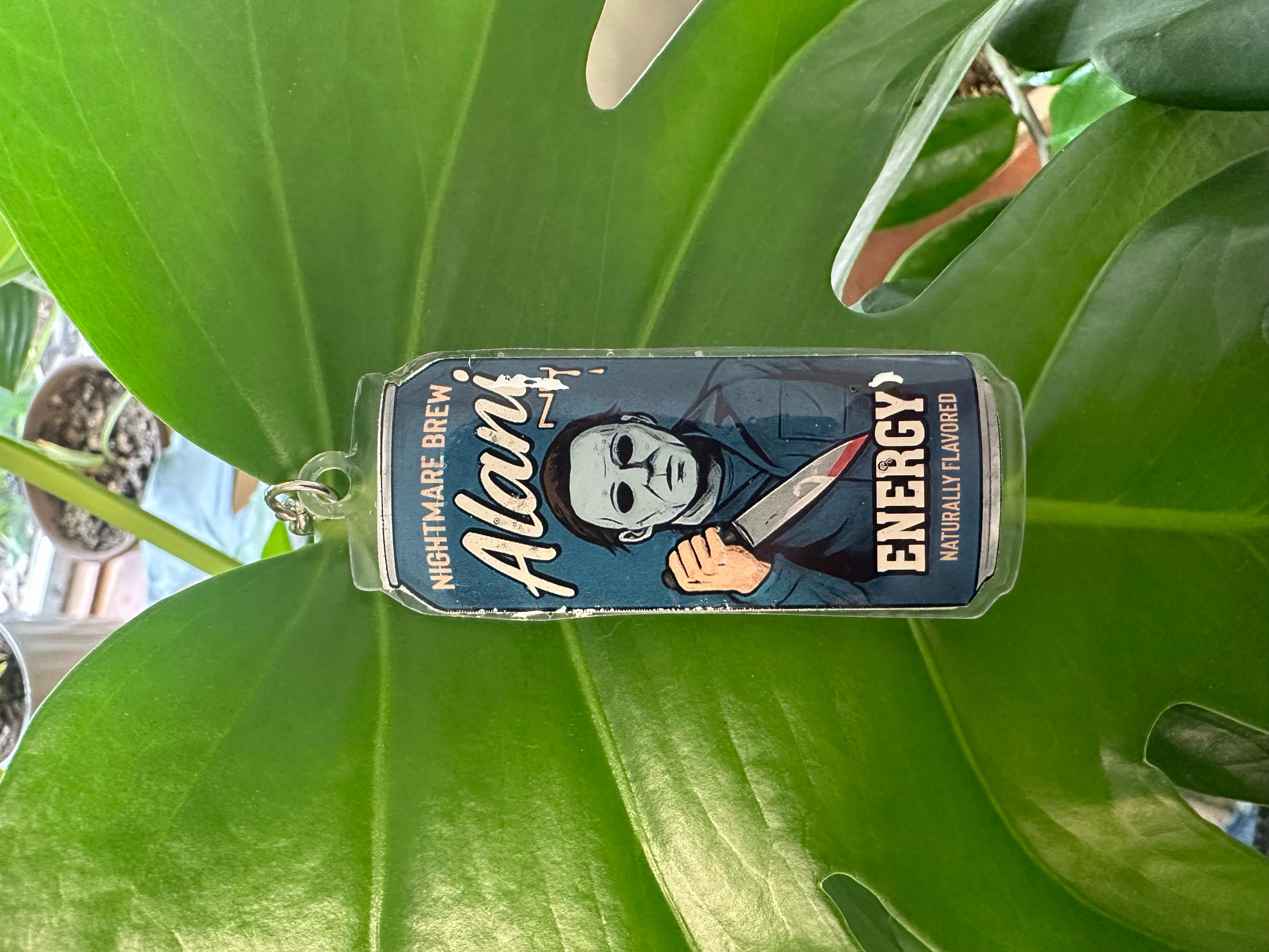 Michael Myers Alani Keychain: Halloween Energy Drink Bag Charm - Etsy