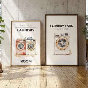 Printable Laundry Room Wall Art SET OF 6 poster , Wall Hanging Home Décor, Laundry Room Poster Trendy Laundry Wall Art Laundry Room Decor