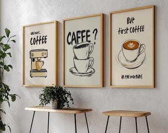 Espresso Print Set: Coffee Bar Wall Art (Digital Download)