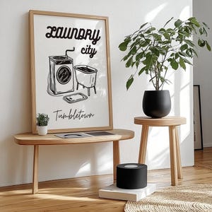 Retro Laundry Room Art Prints: Trendy Home Decor SET OF 3 (Digital Download)