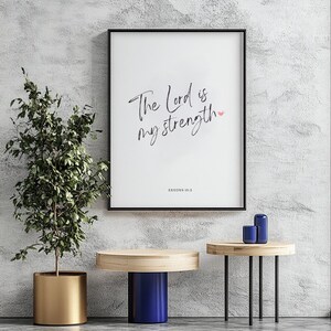 Bible Verse Heart Print: Minimalist Christian Wall Art (Digital Download)