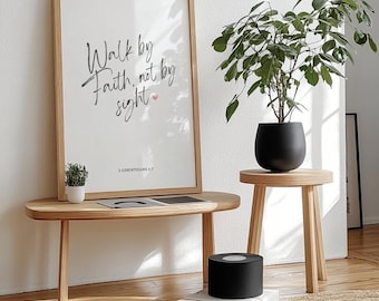 Minimalist Bible Verse Print: Christian Heart Poster (Digital Download)