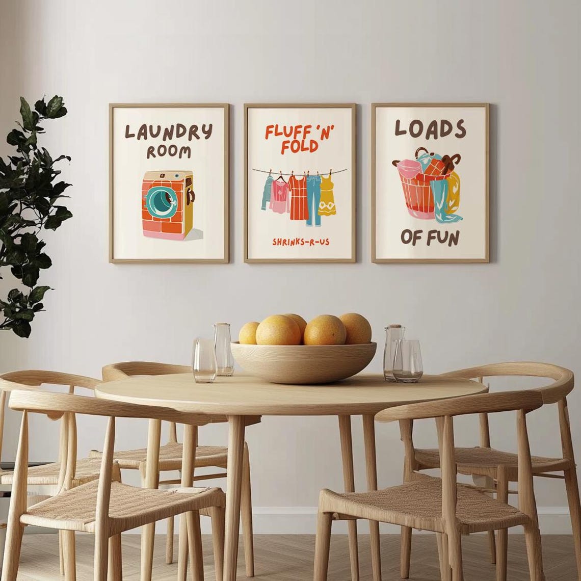 Laundry Room Art Prints: Trendy Home Decor SET OF 3 (digital Download ...