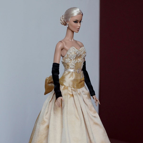 Ballkleid aus reiner Seide für Integrity Toys Fashion Royalty Modepuppen