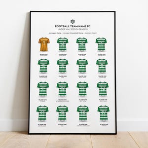Personalisierte Grassroots Football Team Squad Print | Präsentation Abend Geschenk Geburtstag Wandkunst Kinder Schlafzimmer Poster - DIGITAL DATEI
