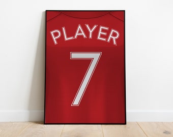 Fußball Shirt Print mit Name & Rückennummer (Digitaler Download)