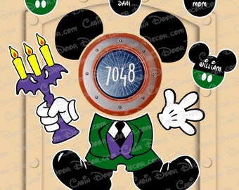 Disney Cruise Door Magnets Haunted Mansion Mickey for Halloween with personalized Mickey and Minnie magnets for family ~ Stronger Magnets!