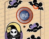 Disney Cruise Halloween Door Magnet Jack Skellington or Oogie Boogie Nightmare before Christmas Sign Custom Bat Magnets for family