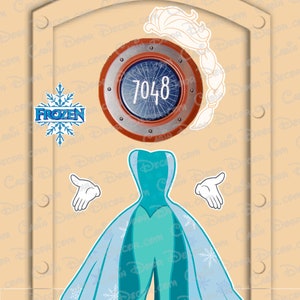 Disney Cruise Door Magnets Elsa from Frozen Disney Princess Real Magnets Stick right to door, no laminated paper