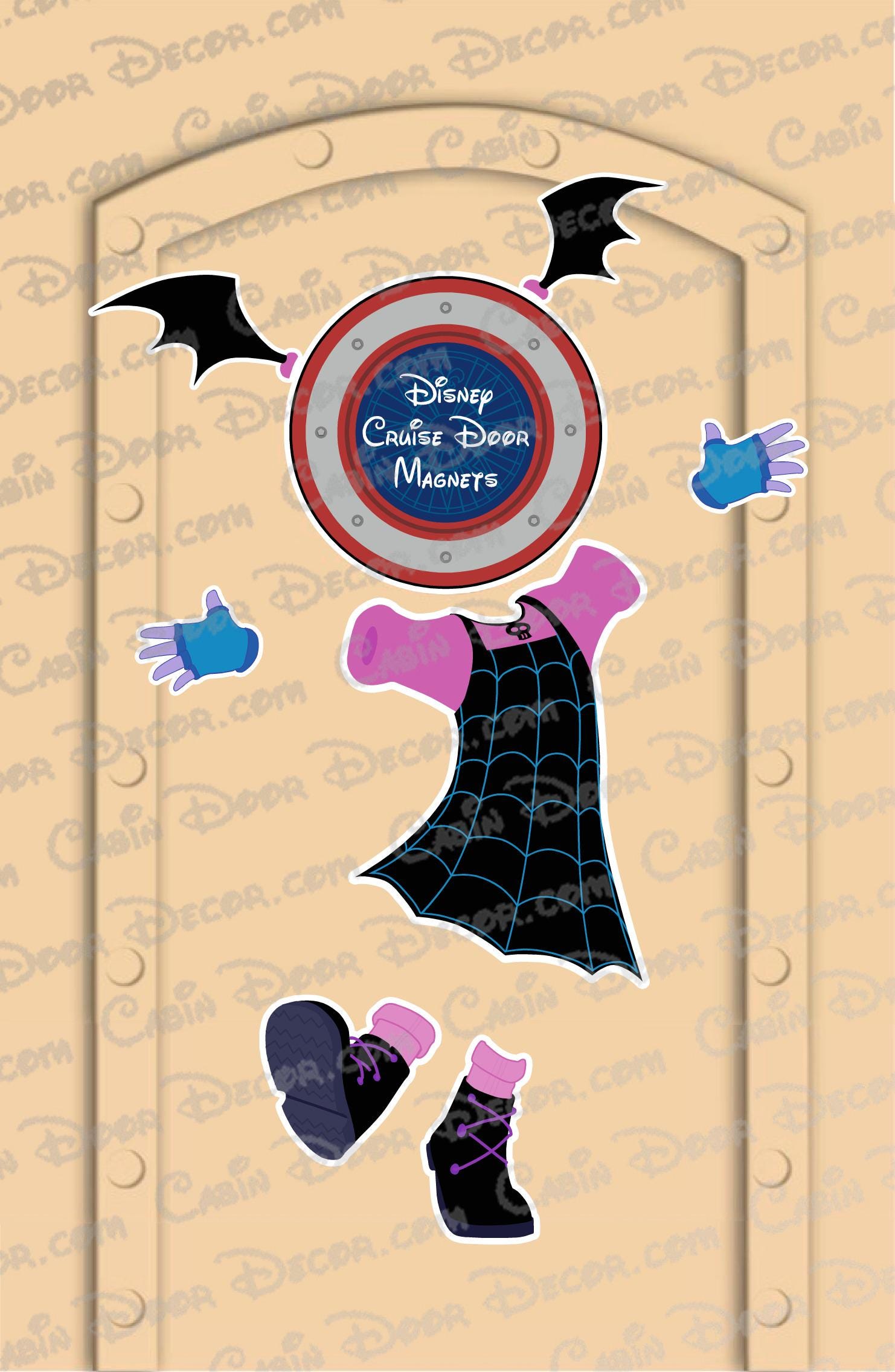 Disney Cruise Door Magnets Vampirina Ballerina Vampire Vee Magnets - Not Laminated Paper ~ Stronger Magnets!
