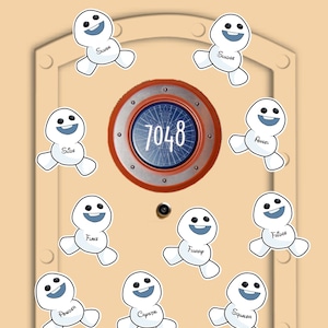 Disney Cruise Door Magnets Elsa Frozen Custom Snowgies Olaf friends for family members Magnets to door, no laminated paper