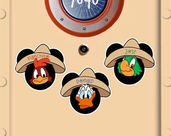 Disney Cruise Door Magnets Three Caballeros Mexican Minnie Mouse magnets  Real Die Cut Magnet not Laminated Paper