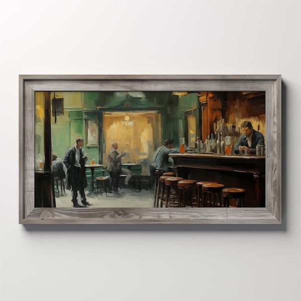 Rustic Irish Pub Digital Print | Vintage landscape | Classic art |  Classic Muted Decor | Perfect for Home Bar | Unique Art Gift | 41