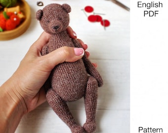 Teddy bear crochet pattern - PDF -  amigurumi teddy bear - DIGITAL crochet pattern - English