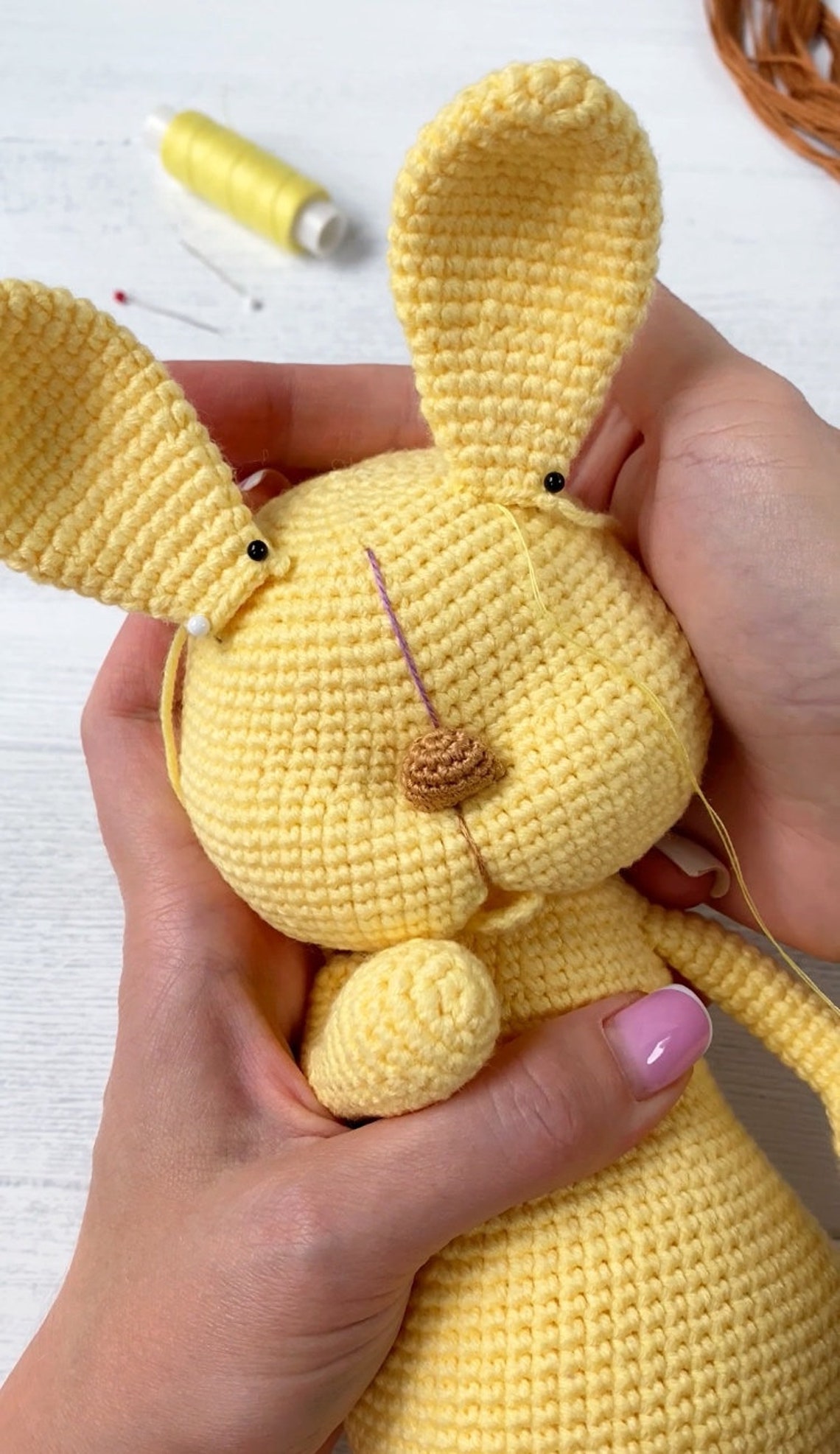Cute Bunny Crochet Pattern PDF amigurumi Sleeping Bunny DIGITAL Crochet