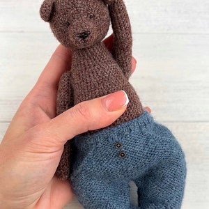 Small pants knitting pattern PDF knitting pants for 7-8.6 inches toys DIGITAL knitting pattern English image 3