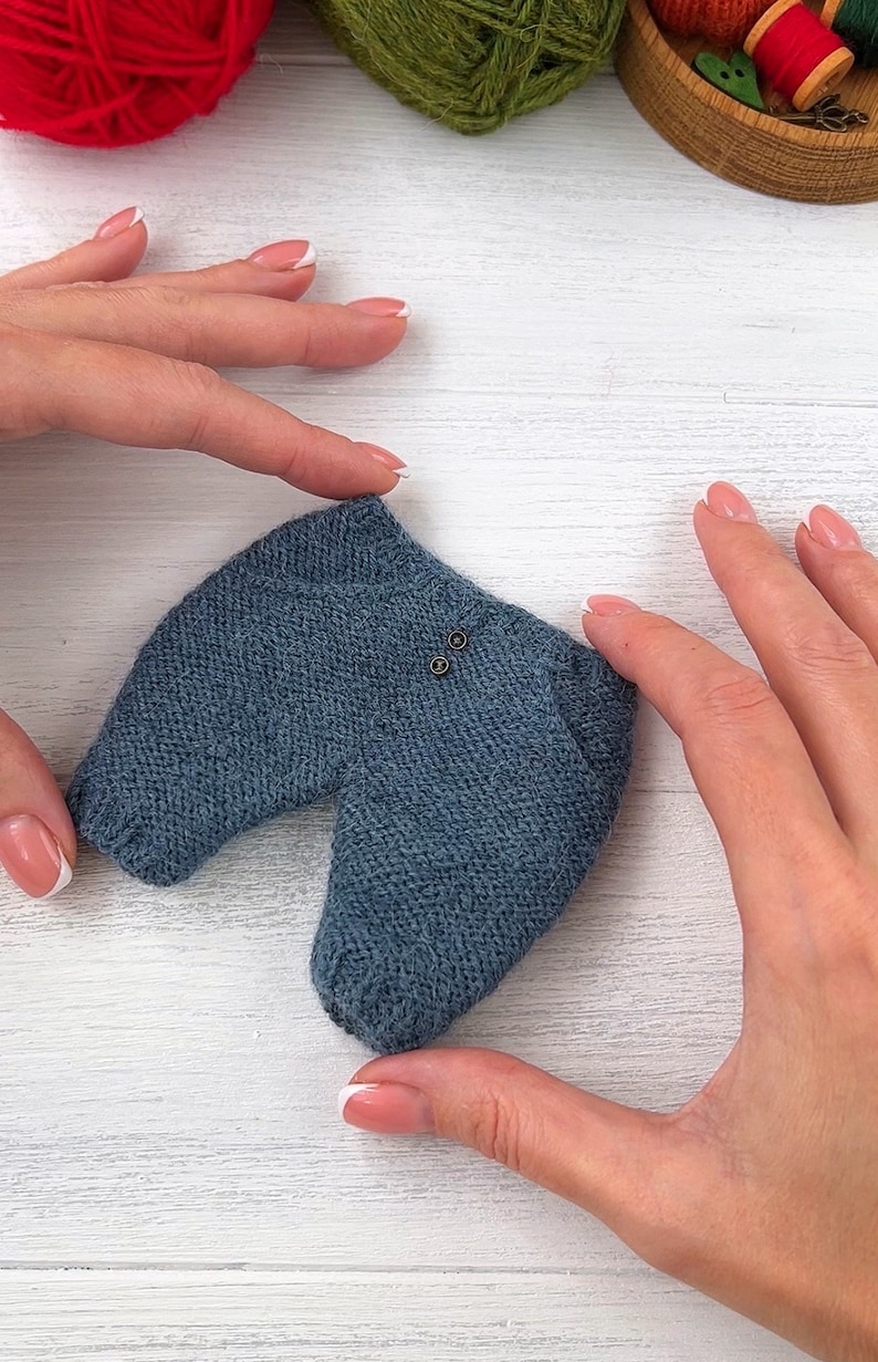 Small pants knitting pattern PDF knitting pants for 7-8.6 inches toys DIGITAL knitting pattern English image 5