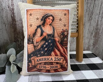 Vintage-Inspired Americana Pillow Tucks – Primitive Farmhouse Decor