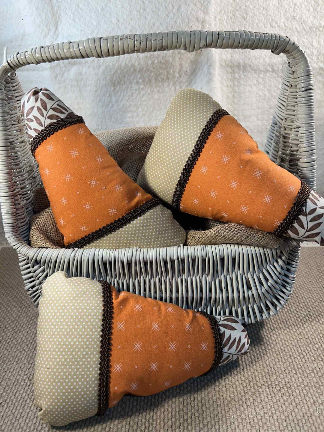 Set of 3 Fabric Candy Corn Decorations | Handmade Halloween Decor ...