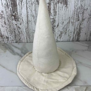 UNFINISHED PROJECT/KIT***  Primitive Witch Hat, Halloween Witch Hat, Rustic Folk Art Witch Hat