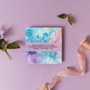 Versetti della Bibbia per ragazze Cartoline con messaggio per il cestino del pranzo Ragazze cristiane Cartoline di incoraggiamento per bambini per ragazze Note sui versetti della Bibbia Contenitore per il pranzo per ragazze Versetti della Bibbia